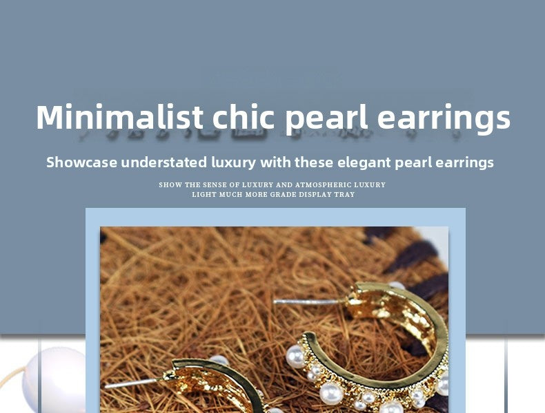 Geometric Stud Earrings For Women In Electroplated Alloy With Artificial Gemstones