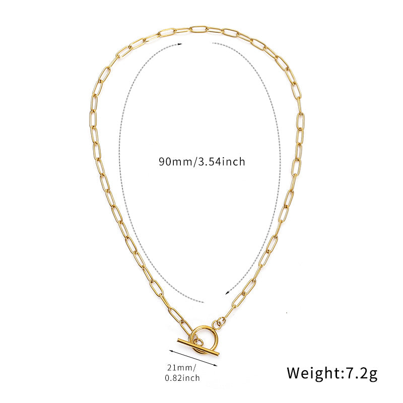 Waterproof Non Tarnish Cross Pendant Necklace In Titanium Steel With Electroplated 304 Stainless Steel Cable Chain, Unisex