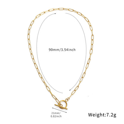 Waterproof Non Tarnish Cross Pendant Necklace In Titanium Steel With Electroplated 304 Stainless Steel Cable Chain, Unisex
