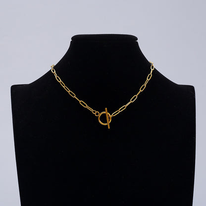 Waterproof Non Tarnish Cross Pendant Necklace In Titanium Steel With Electroplated 304 Stainless Steel Cable Chain, Unisex