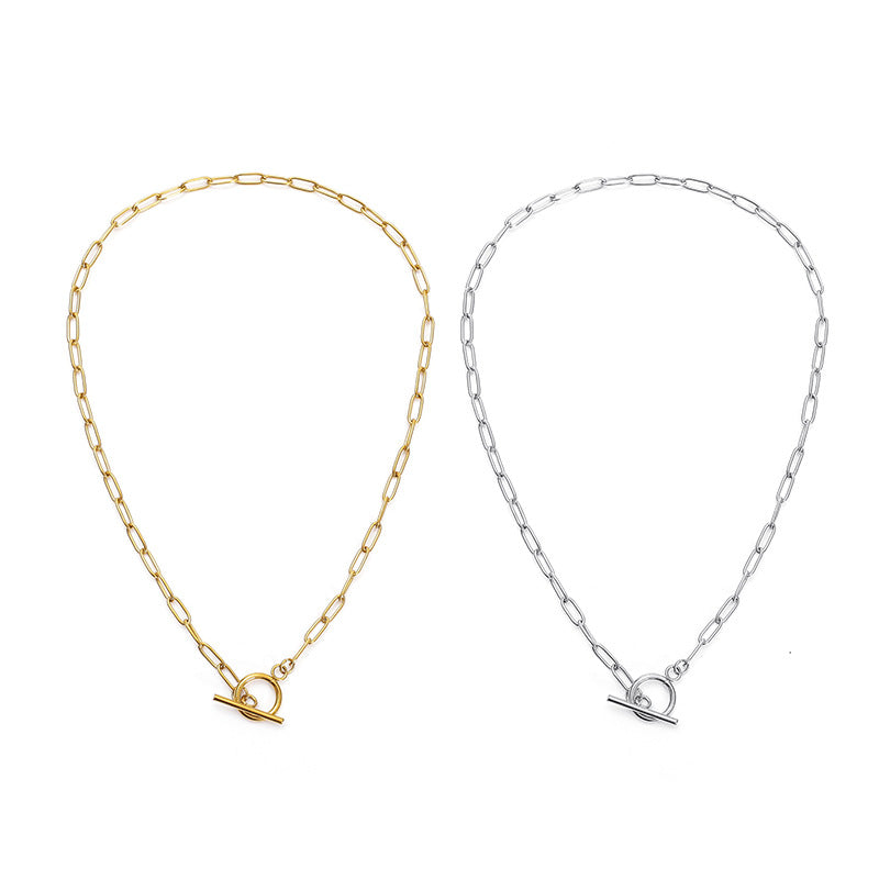 Waterproof Non Tarnish Cross Pendant Necklace In Titanium Steel With Electroplated 304 Stainless Steel Cable Chain, Unisex