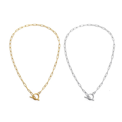 Waterproof Non Tarnish Cross Pendant Necklace In Titanium Steel With Electroplated 304 Stainless Steel Cable Chain, Unisex