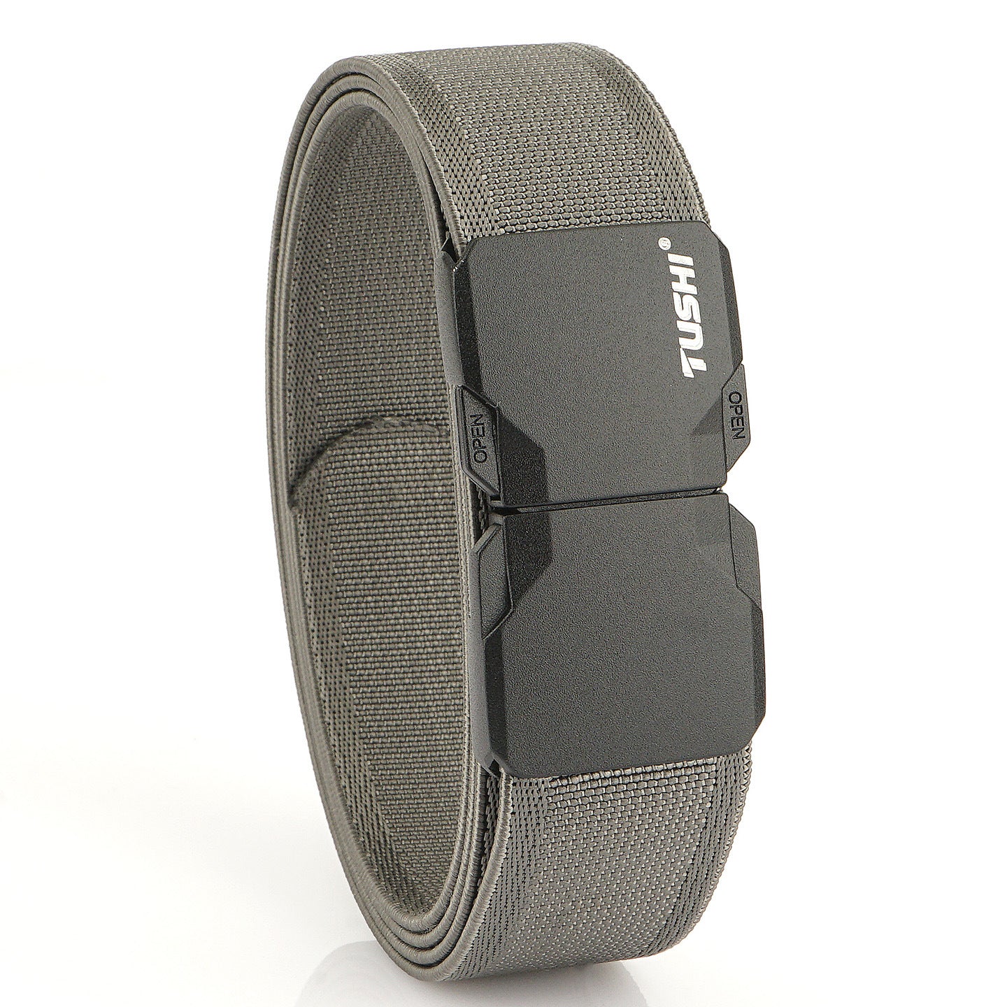 Men's Tactical Commute Belt With Alloy Buckle And Dyed Black Braid Surface Finish