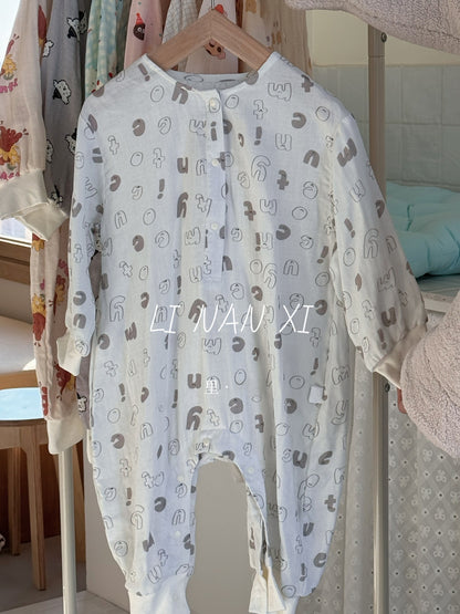 Baby General Dog Cotton Romper With Printing, Inelastic Fabric For Baby 9-12M (80cm)