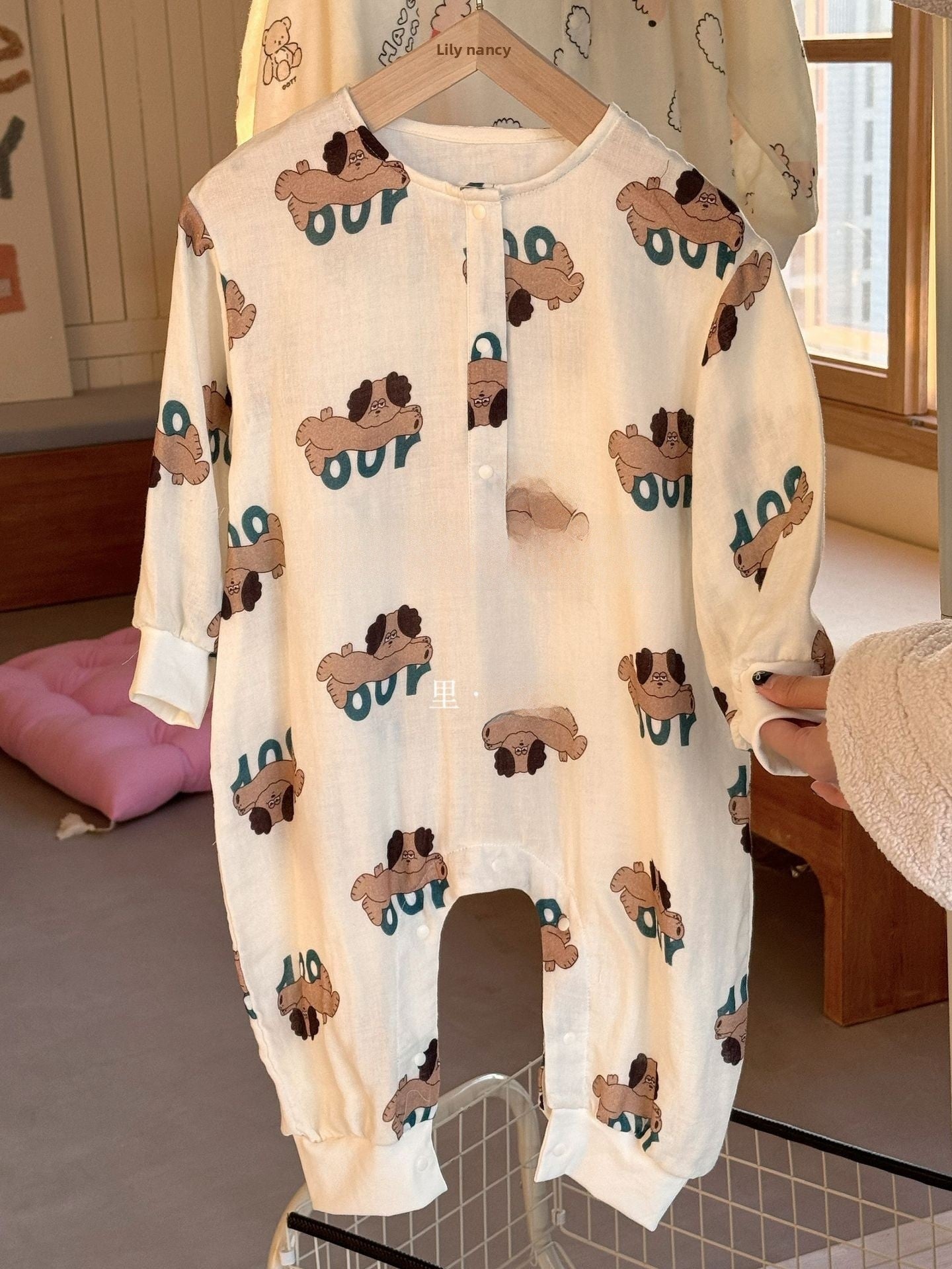 Baby General Dog Cotton Romper With Printing, Inelastic Fabric For Baby 9-12M (80cm)