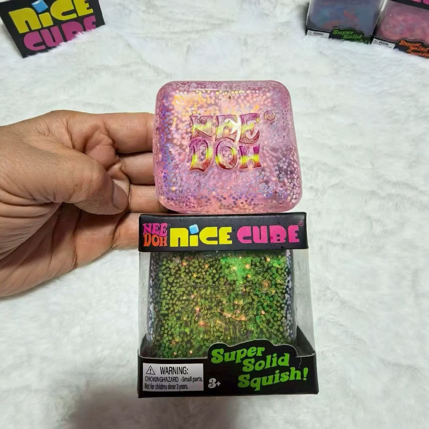 Square Squishy Toy Made Of TPR Featuring Luminous Craft, Casual Style Slow Rebound Toy
