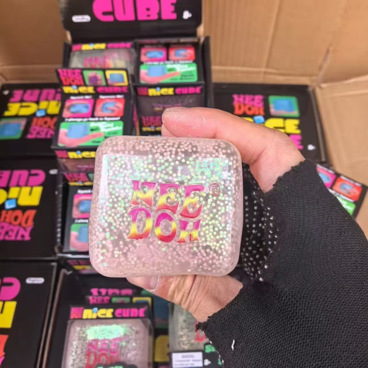 Square Squishy Toy Made Of TPR Featuring Luminous Craft, Casual Style Slow Rebound Toy