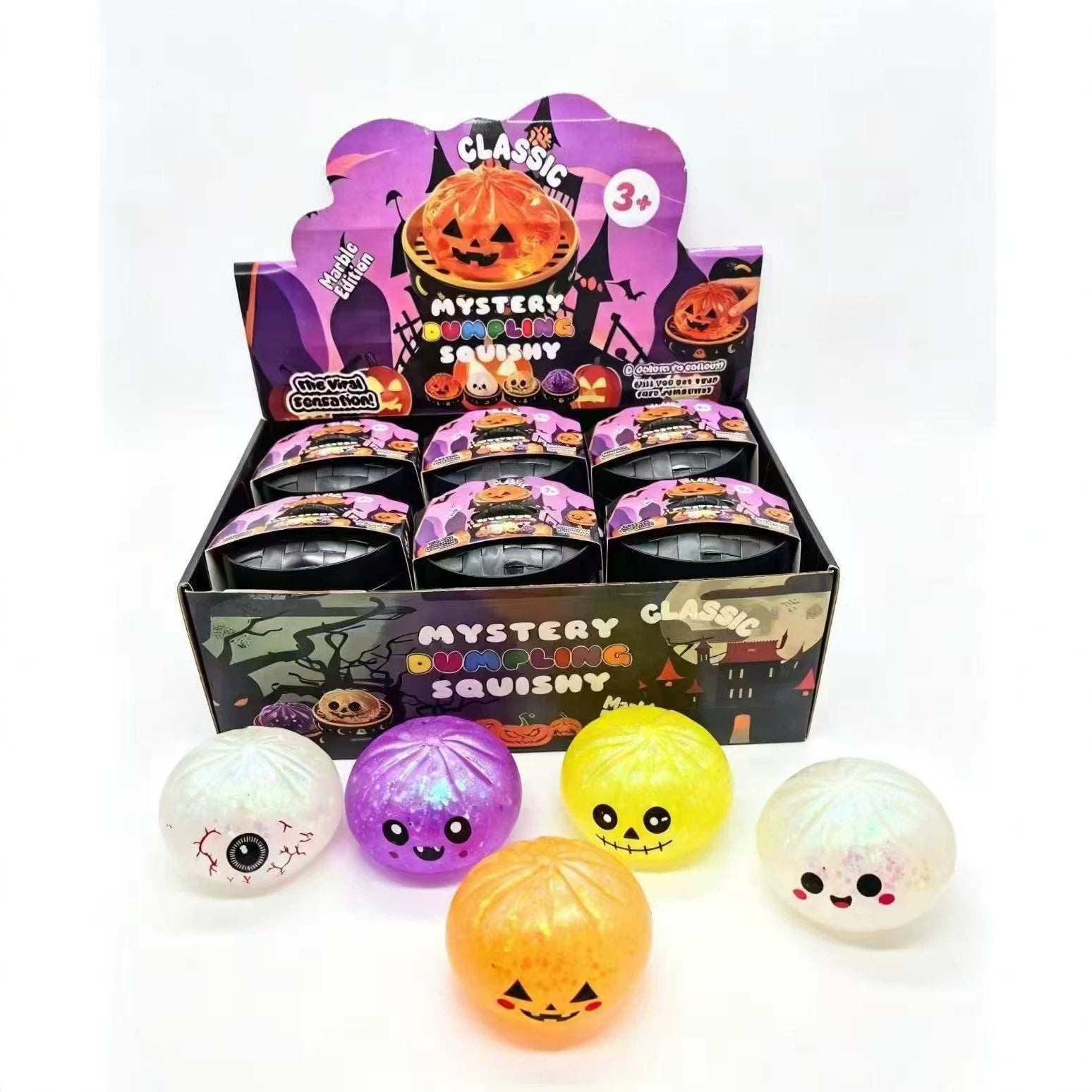 Halloween Pumpkin Squishy Toy Made Of Soft TPR Material, Available In Vibrant Colour, Perfect Slow Rebound Toy