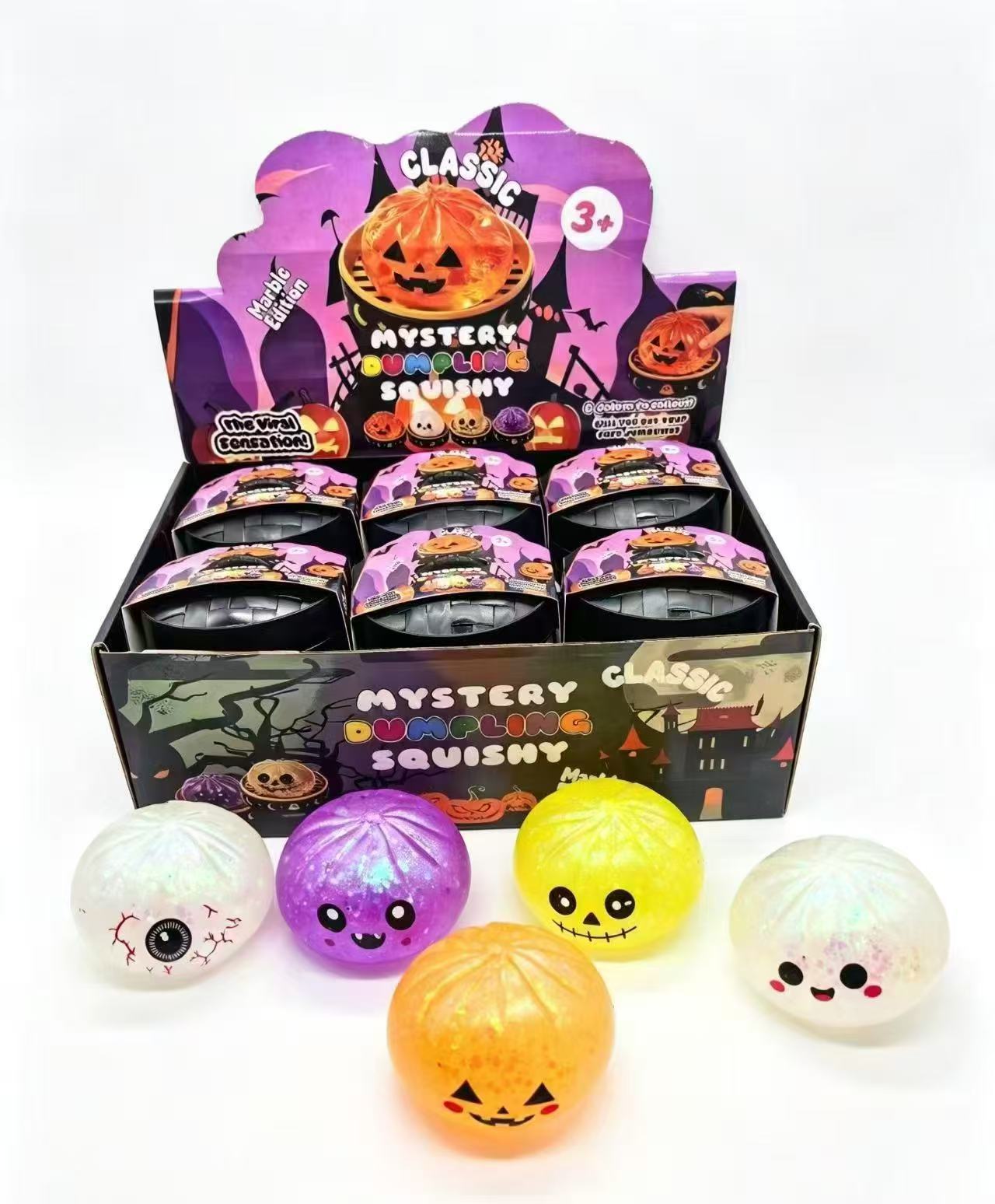Halloween Pumpkin Squishy Toy Made Of Soft TPR Material, Available In Vibrant Colour, Perfect Slow Rebound Toy