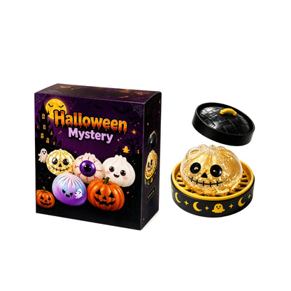 Halloween Skull Squishy Toy Made Of TPR, Novelty Gold Stress Relief Toy For Halloween