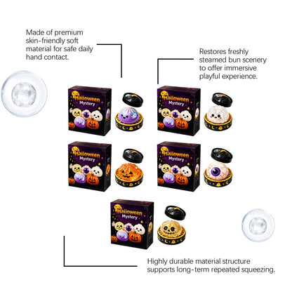 Halloween Skull Squishy Toy Made Of TPR, Novelty Gold Stress Relief Toy For Halloween