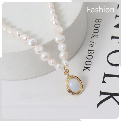 Retro Water Droplets Earrings Featuring Freshwater Pearl Inlay, Classic Stud Earrings
