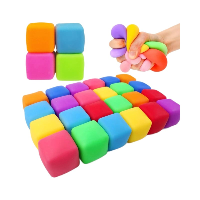 Square Squishy Toy Made Of Soft TPR Material, Perfect Stress Relief Toy