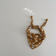 Yellow Polka Dot Triangle Scarf