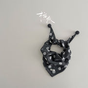 Dark Gray Polka Dot Triangle Scarf