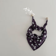 Purple Polka Dot Triangle Scarf