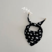 Black Polka Dot Triangle Scarf