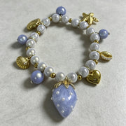 Blue Strawberry Pearl Ocean Style Bracelet
