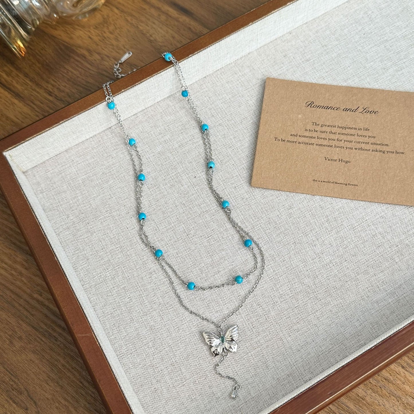 Double Layer Cross Necklaces For Women In Copper With Electroplated Finish And Copper Pendant