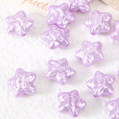 Acrylic Star Beads With 10mm+ Hole Size For Jewelry Making, Available In Vibrant Colour