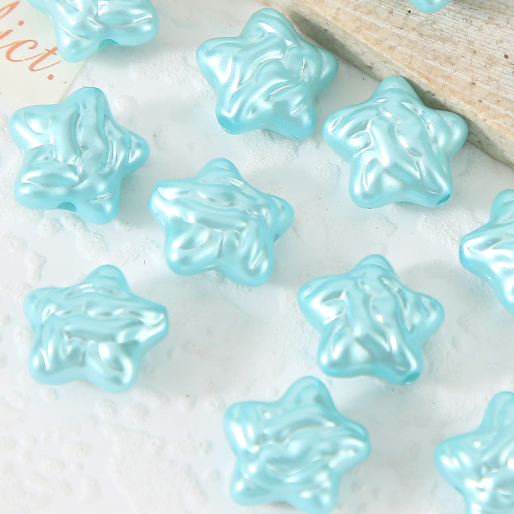 Acrylic Star Beads With 10mm+ Hole Size For Jewelry Making, Available In Vibrant Colour