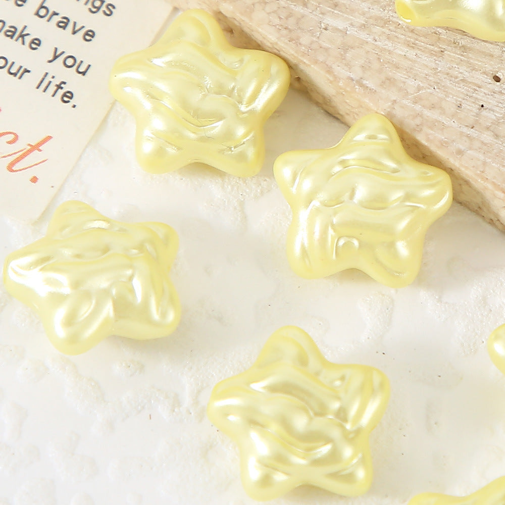 Acrylic Star Beads With 10mm+ Hole Size For Jewelry Making, Available In Vibrant Colour