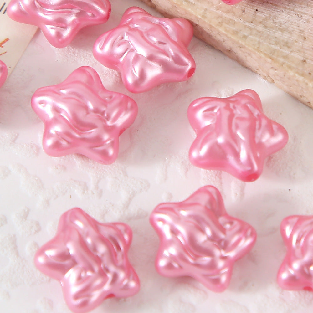 Acrylic Star Beads With 10mm+ Hole Size For Jewelry Making, Available In Vibrant Colour
