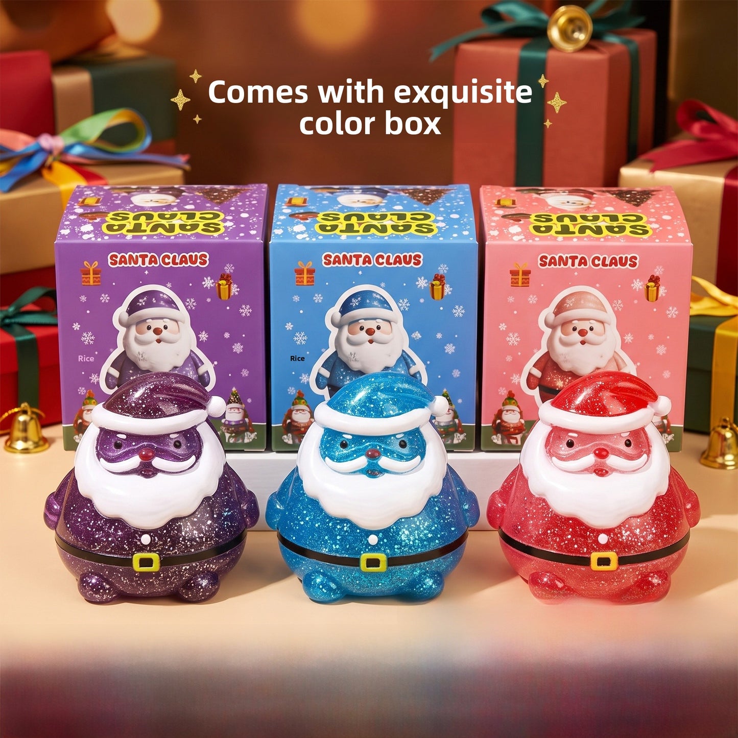Christmas Santa Claus Squishy Toy Made Of Soft TPR Material, Multicolor Stress Relief Toy For Holiday Fun