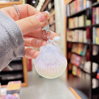 Ocean Valentine's Day Natural Pink Key Chain In Acrylic Material, Perfect Gift For Loved Ones