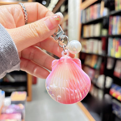 Ocean Valentine's Day Natural Pink Key Chain In Acrylic Material, Perfect Gift For Loved Ones