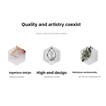 Geometric Hoop Earrings For Women In Simple Style, Alloy With Artificial Pearl Inlay, Electroplated Finish
