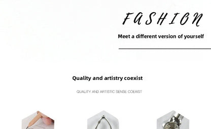 Geometric Hoop Earrings For Women In Simple Style, Alloy With Artificial Pearl Inlay, Electroplated Finish