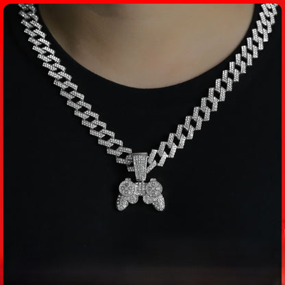 Hip-Hop Style Gamepad Pendant Made Of Zinc Alloy In Gold, Perfect For Summer Wear