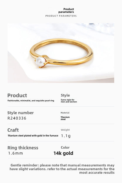 Water Droplets Rings For Women In Simple Style Featuring Claw Setting Made Of Titanium Steel With 14K Real Gold Electroplated