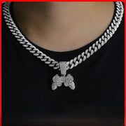 Round Cuban Chain + Pendant Silver