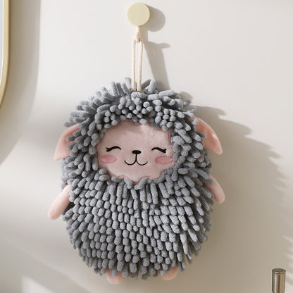 Cute Chenille Towels With Embroidery, Soft And Absorbent Hand Towels For Home Use