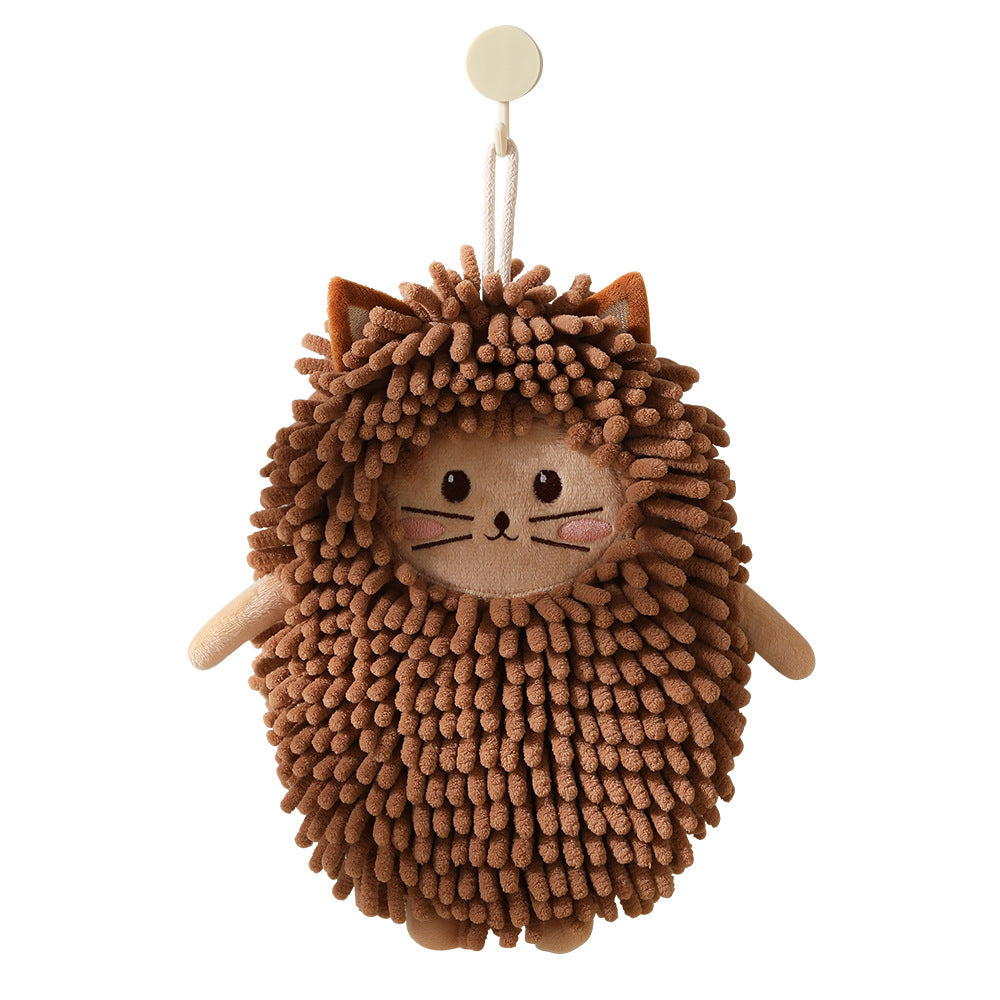 Cute Chenille Towels With Embroidery, Soft And Absorbent Hand Towels For Home Use
