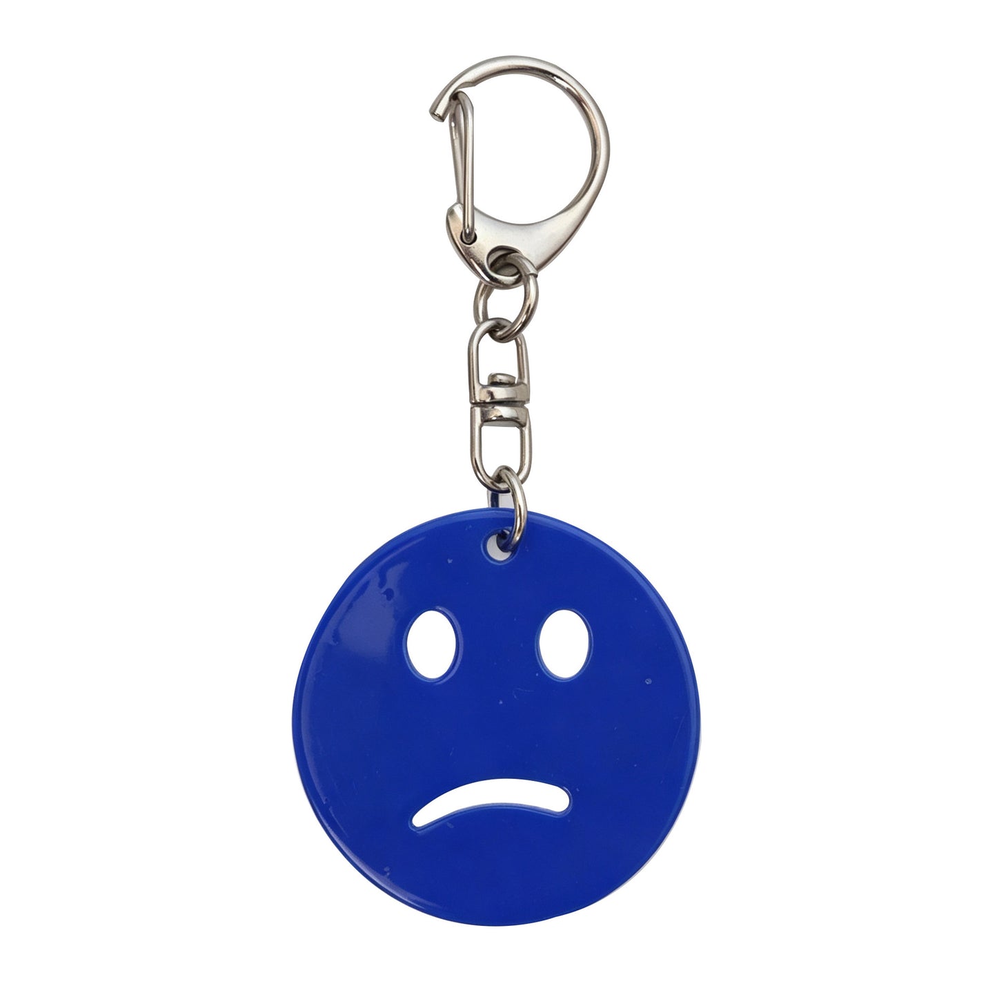 Smiley Face Key Chain In Acrylic Material Featuring Durable Acrylic Inlay