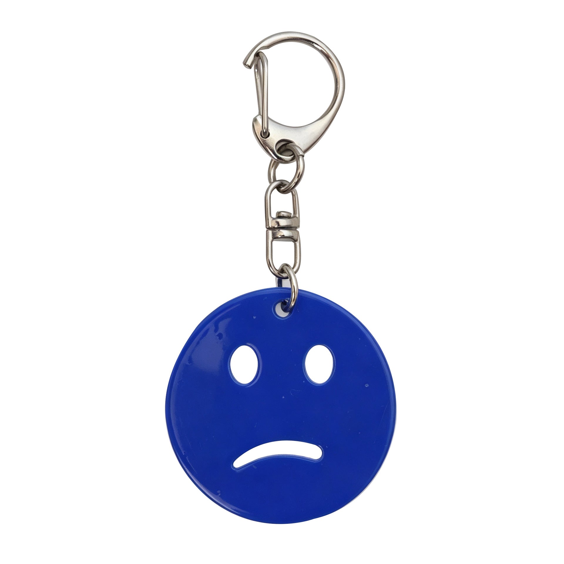 Smiley Face Key Chain In Acrylic Material Featuring Durable Acrylic Inlay