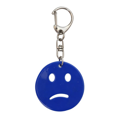 Smiley Face Key Chain In Acrylic Material Featuring Durable Acrylic Inlay