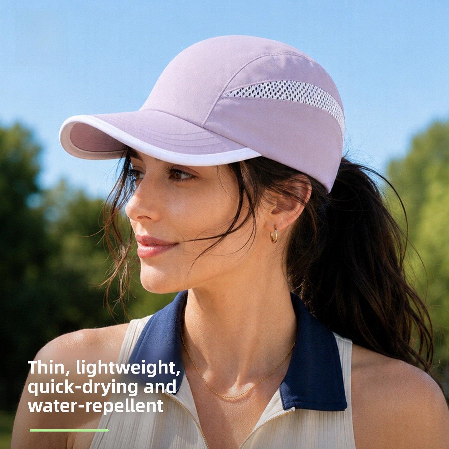 Unisex Solid Color Baseball Cap With Floppy Brim, Breathable Polyester Material In Simple Style For Adults