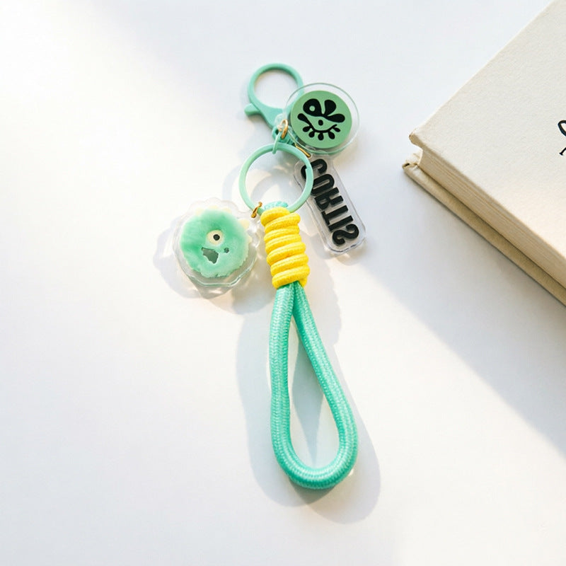 3 Pieces Set Cartoon Style Acrylic Key Chains For New Year And Birthday Celebration