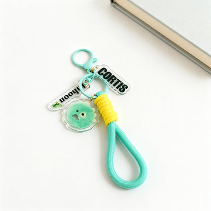 3 Pieces Set Cartoon Style Acrylic Key Chains For New Year And Birthday Celebration