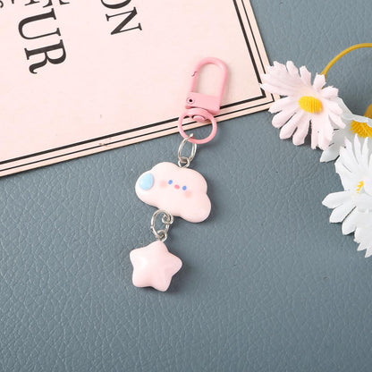 Purple Star Bag Charm Key Chain Made Of Durable Plastic