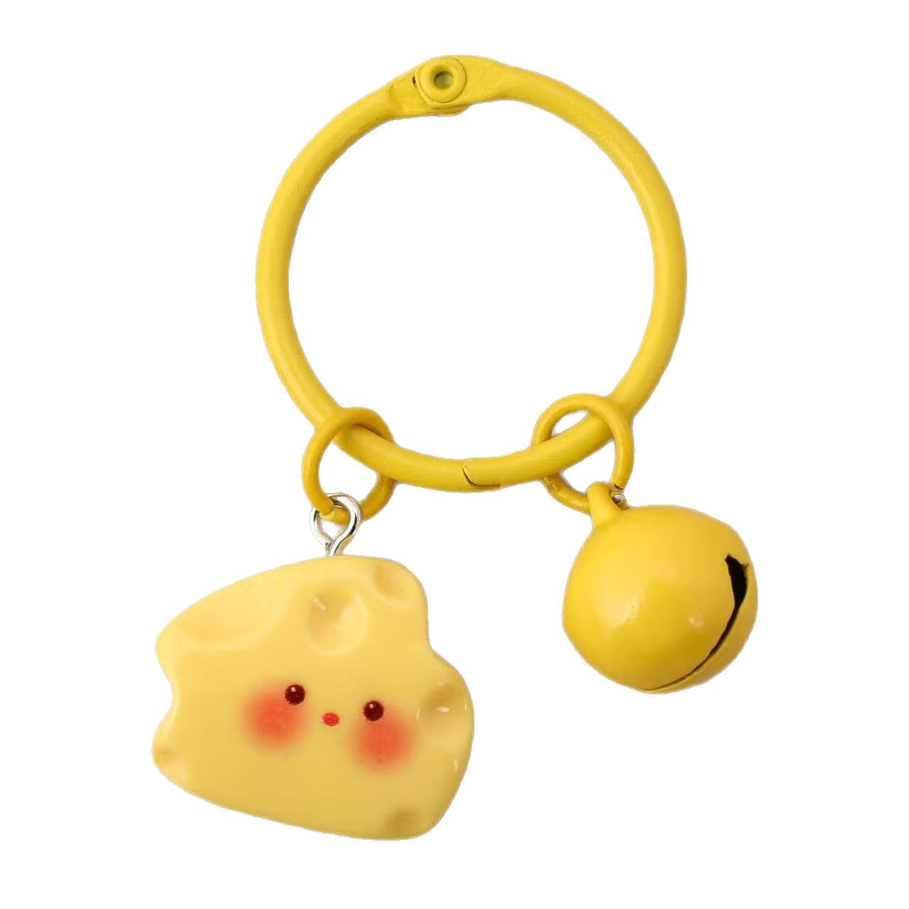 Yellow Rabbit Resin Key Chain Bag Charm Accessory Featuring Durable Resin Material