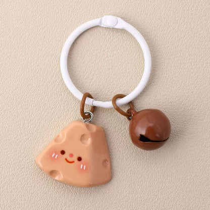 Yellow Rabbit Resin Key Chain Bag Charm Accessory Featuring Durable Resin Material