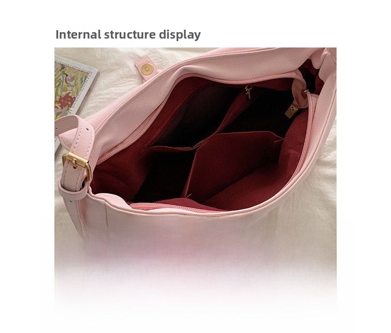 Women’s Square Shoulder Bag In PU Leather With Sewing Thread Detail, Single Shoulder Strap For Autumn