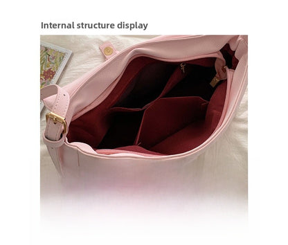 Women’s Square Shoulder Bag In PU Leather With Sewing Thread Detail, Single Shoulder Strap For Autumn