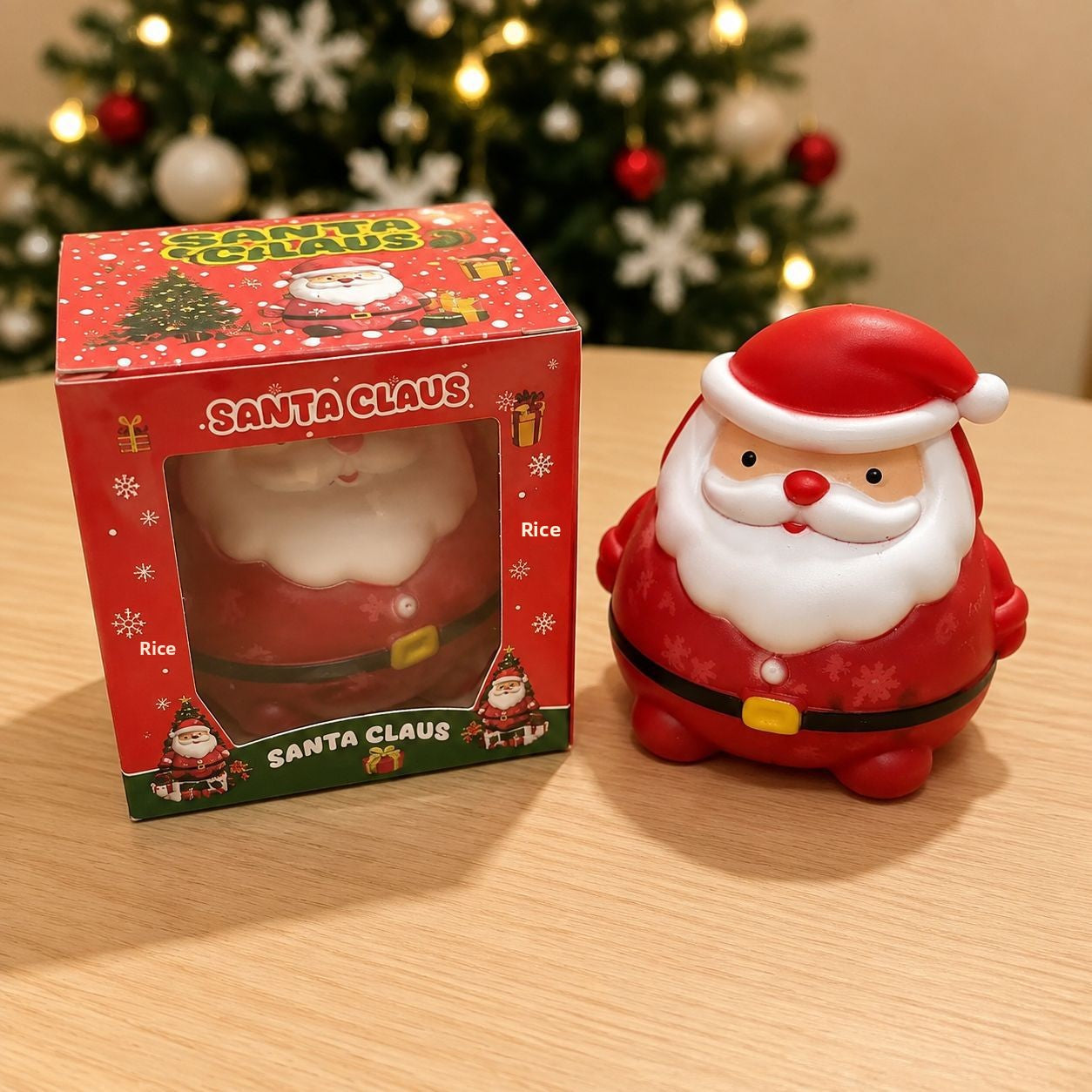 Cute Purple Santa Claus Christmas Squishy Toy Made Of Soft TPR, Perfect Stress Relief Toy For Holiday Fun