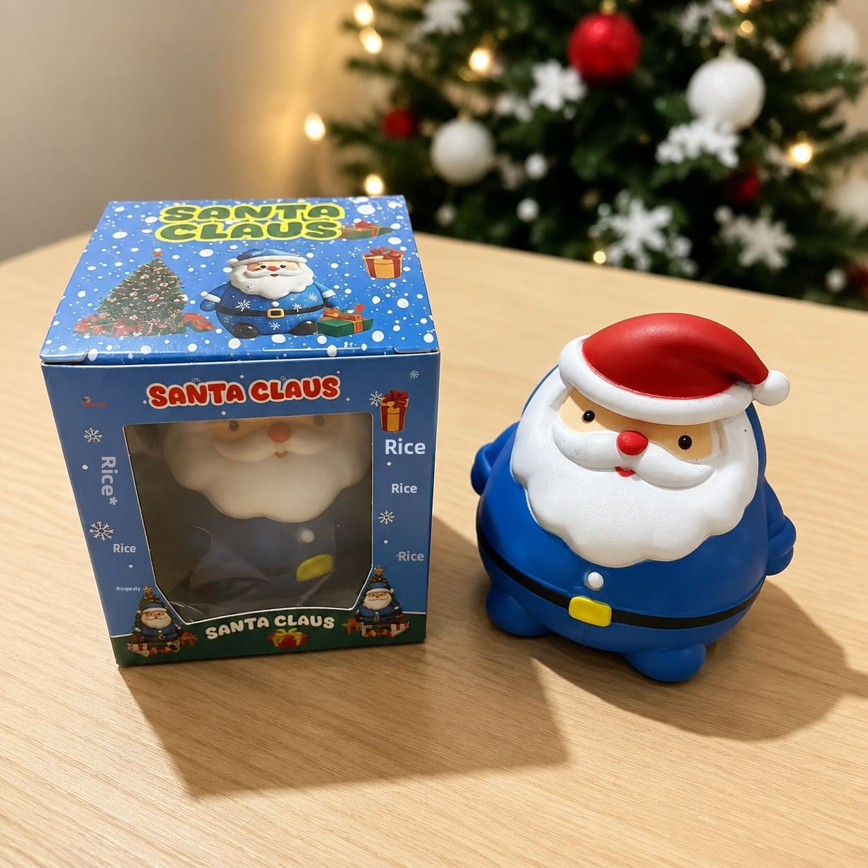 Cute Purple Santa Claus Christmas Squishy Toy Made Of Soft TPR, Perfect Stress Relief Toy For Holiday Fun